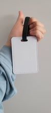 Sublimation Leather Luggage Tag Blank White Rectangle - Hand Holding Bag Tag with Black Strap - Double-Sided Printable Surface for Custom Heat Press - Travel Gift Personalized Wholesale Canada