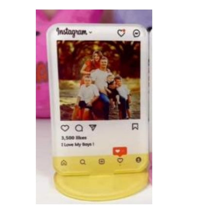 Sublimation Acrylic rectangle with round bottom Frame with Stand Blank