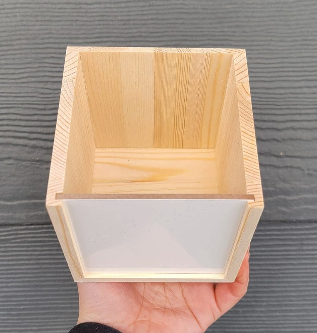 Pen holder with detachable front for sublimation