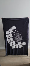 40 x 60 in I love you to the moon and back velvet Panel blanket Side View - Sublimation Blank Canada | WestCoastCraft
