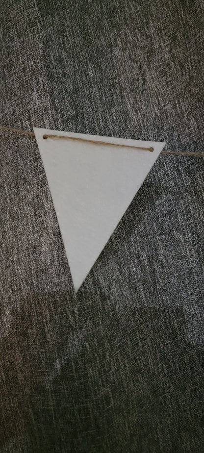 12 pc triangle partner banner with string (Made from felt)