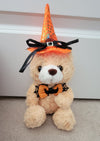 Brown Teddy Bear Halloween Witch Hat - 30cm Sublimation Plush with Bat Bow Tie Custom Gift Canada