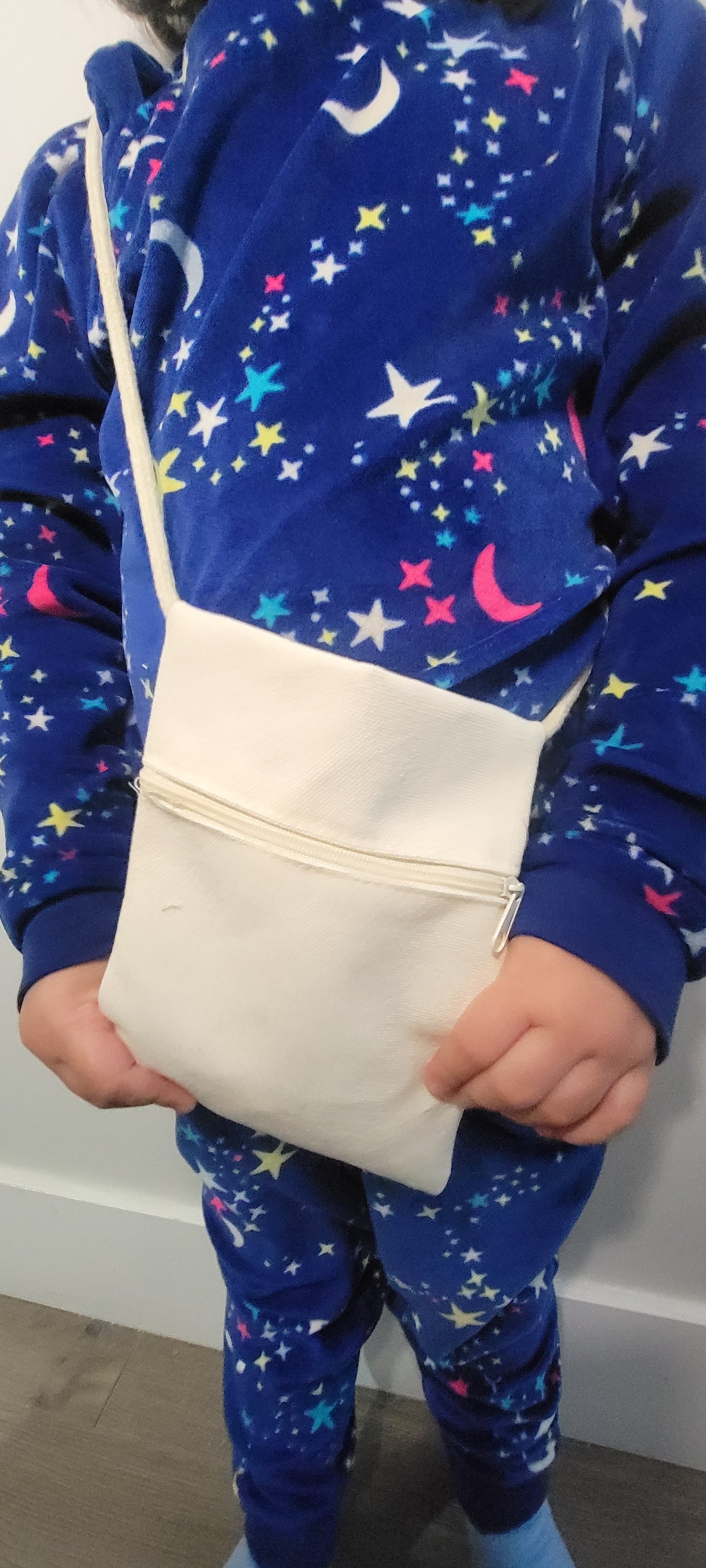 Sublimation linen sling purse with zipper