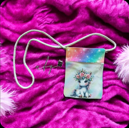 Sublimation linen sling purse with zipper