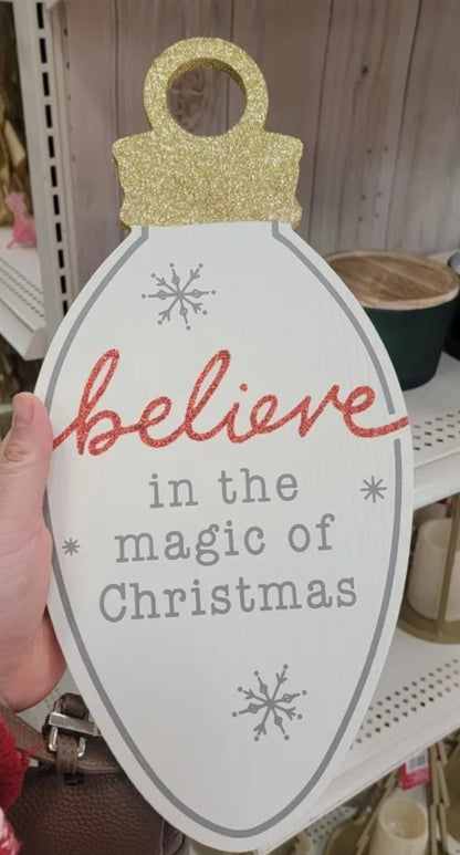*NEW* Mdf light bulb Christmas ornament