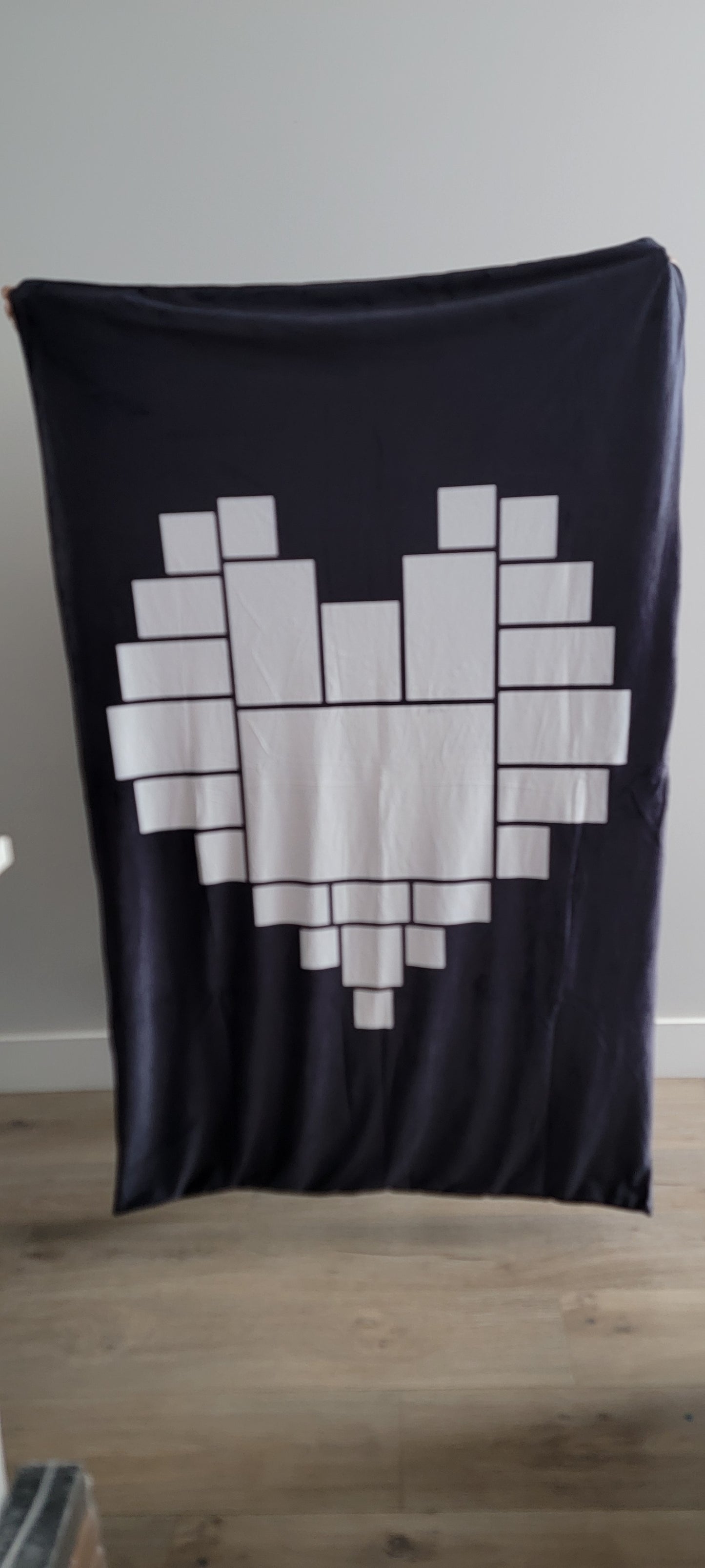 40 x 60 Heart panel blanket velvet 0lush