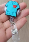 Scrubs Shaped Sublimation Badge Reel Blank - Nurse Healthcare ID Badge Holder Retractable Clip Medical Gift Heat Press Canada