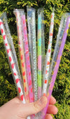 Mystery Reusable Plastic Straws (Fits 20 oz skinny tumbler)