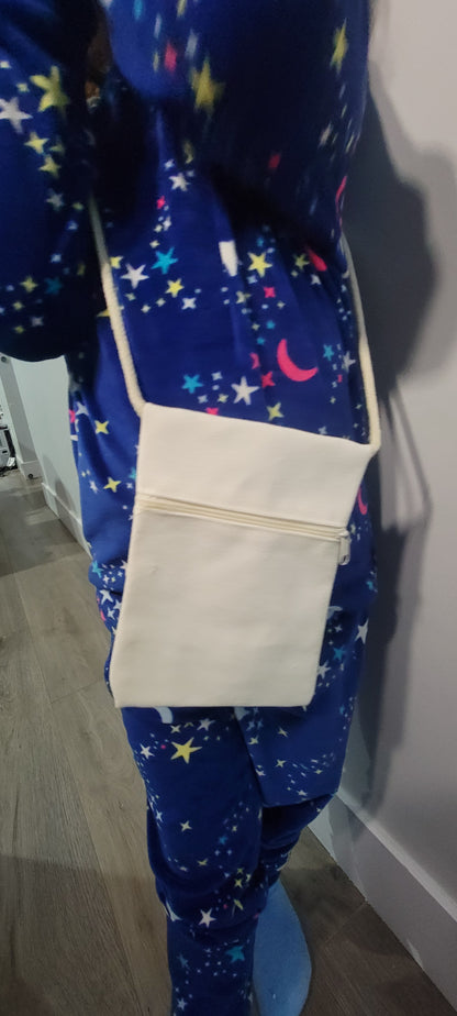Sublimation linen sling purse with zipper
