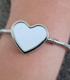 Sublimation Heart Metal (pandora like) charm bracelet