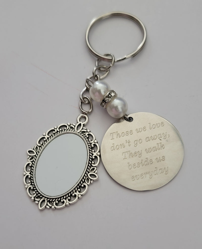 Those we love don't go away memorial charm with oval sublimation disc Front View - Sublimation Blank Canada | WestCoastCraft